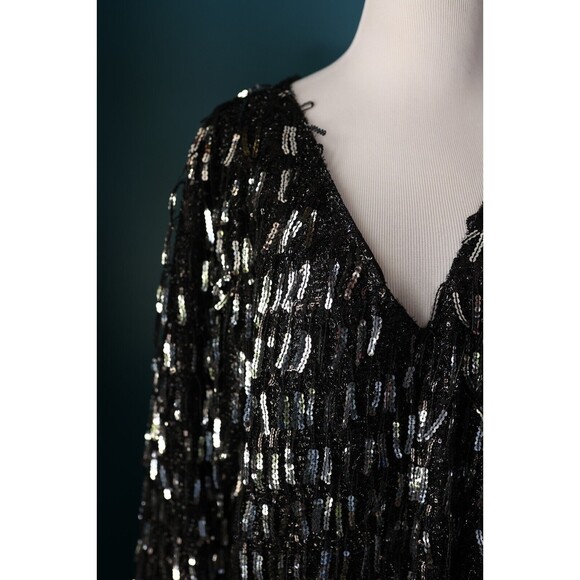 Zara Black Sequin Mini Dress - Picture 3 of 13
